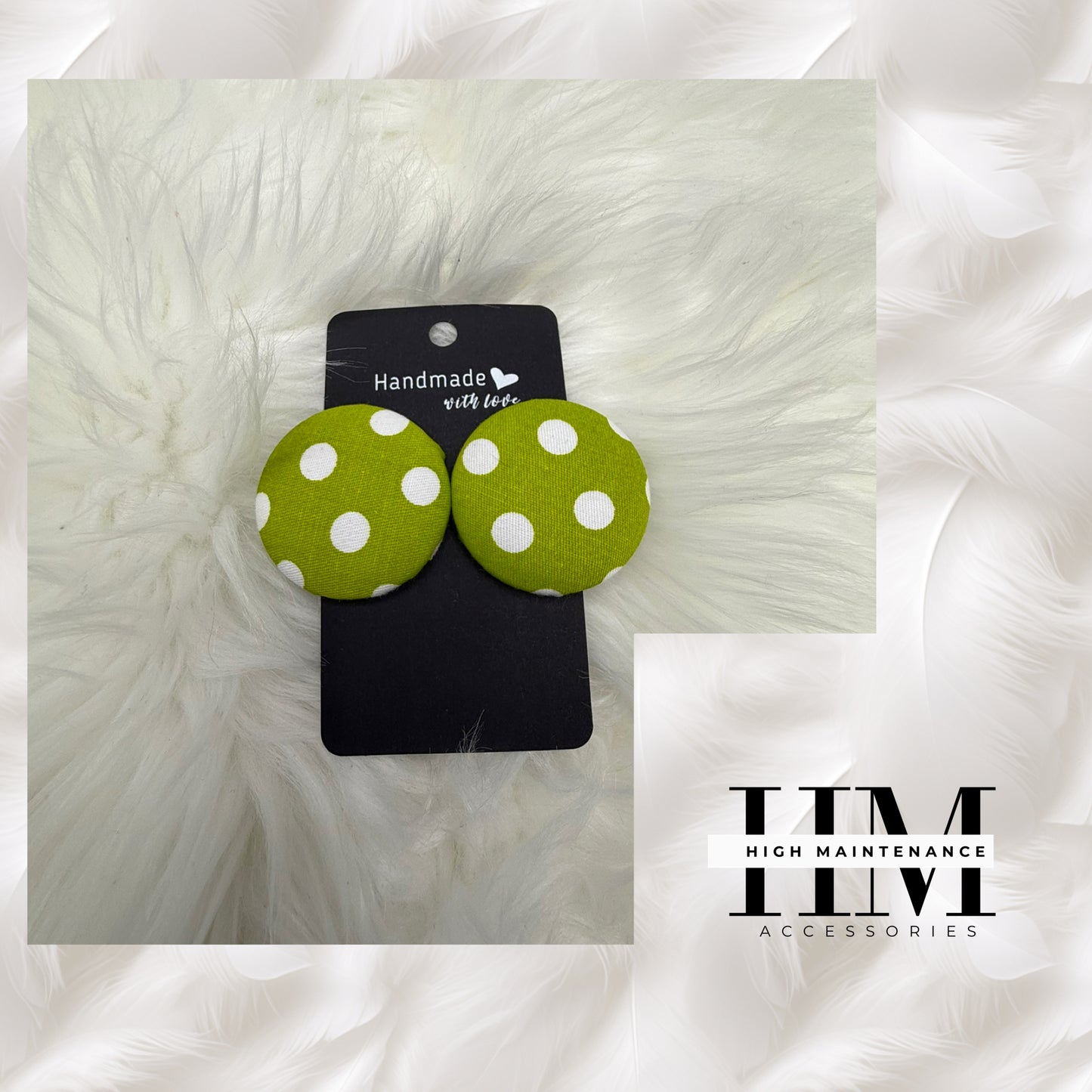 Cotton Fabric Button Earrings – Bold, Modest, Fashionable & Faith-Filled