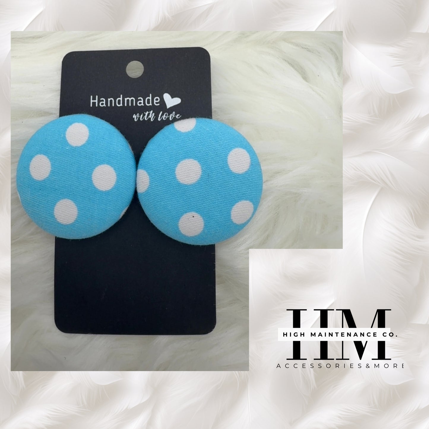 Cotton Fabric Button Earrings – Bold, Modest, Fashionable & Faith-Filled