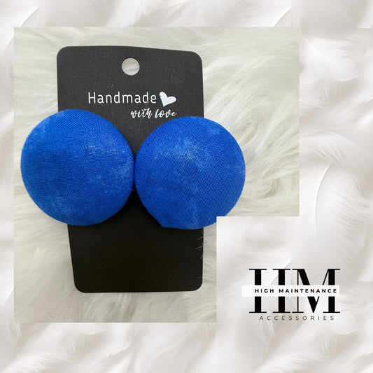 Cotton Fabric Button Earrings – Bold, Modest, Fashionable & Faith-Filled