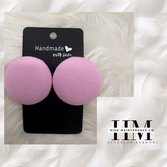 Cotton Fabric Button Earrings – Bold, Modest, Fashionable & Faith-Filled