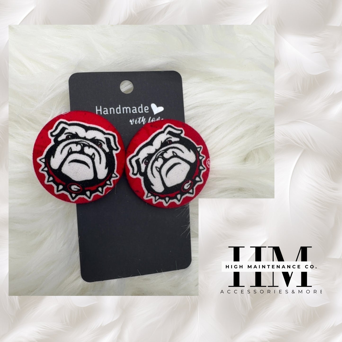 Cotton Fabric Button Earrings – Bold, Modest, Fashionable & Faith-Filled