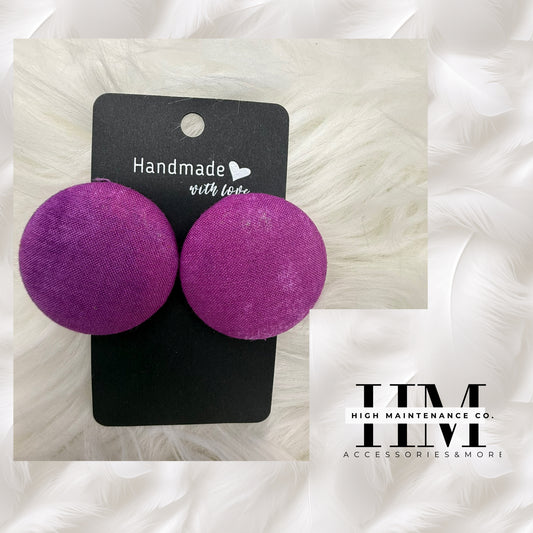 Cotton Fabric Button Earrings – Bold, Modest, Fashionable & Faith-Filled