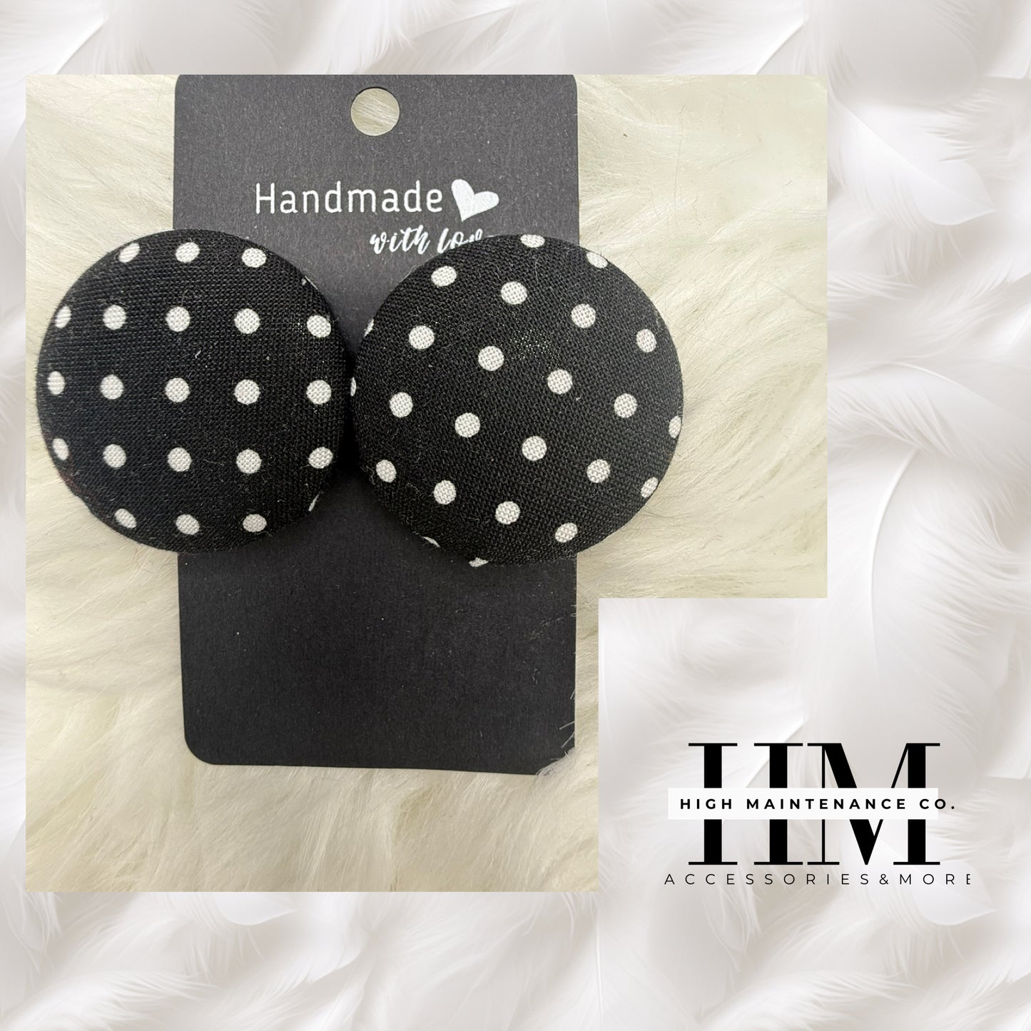 Cotton Fabric Button Earrings – Bold, Modest, Fashionable & Faith-Filled