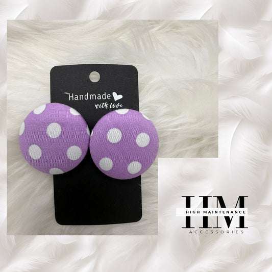 Cotton Fabric Button Earrings – Bold, Modest, Fashionable & Faith-Filled