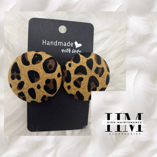 Cotton Fabric Button Earrings – Bold, Modest, Fashionable & Faith-Led