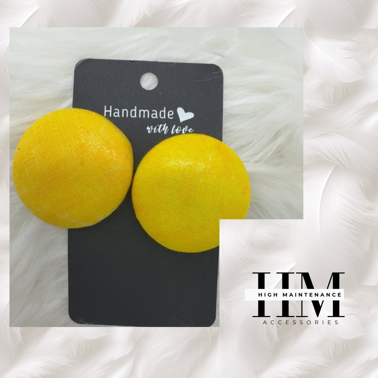 Cotton Fabric Button Earrings – Bold, Modest, Fashionable & Faith-Filled