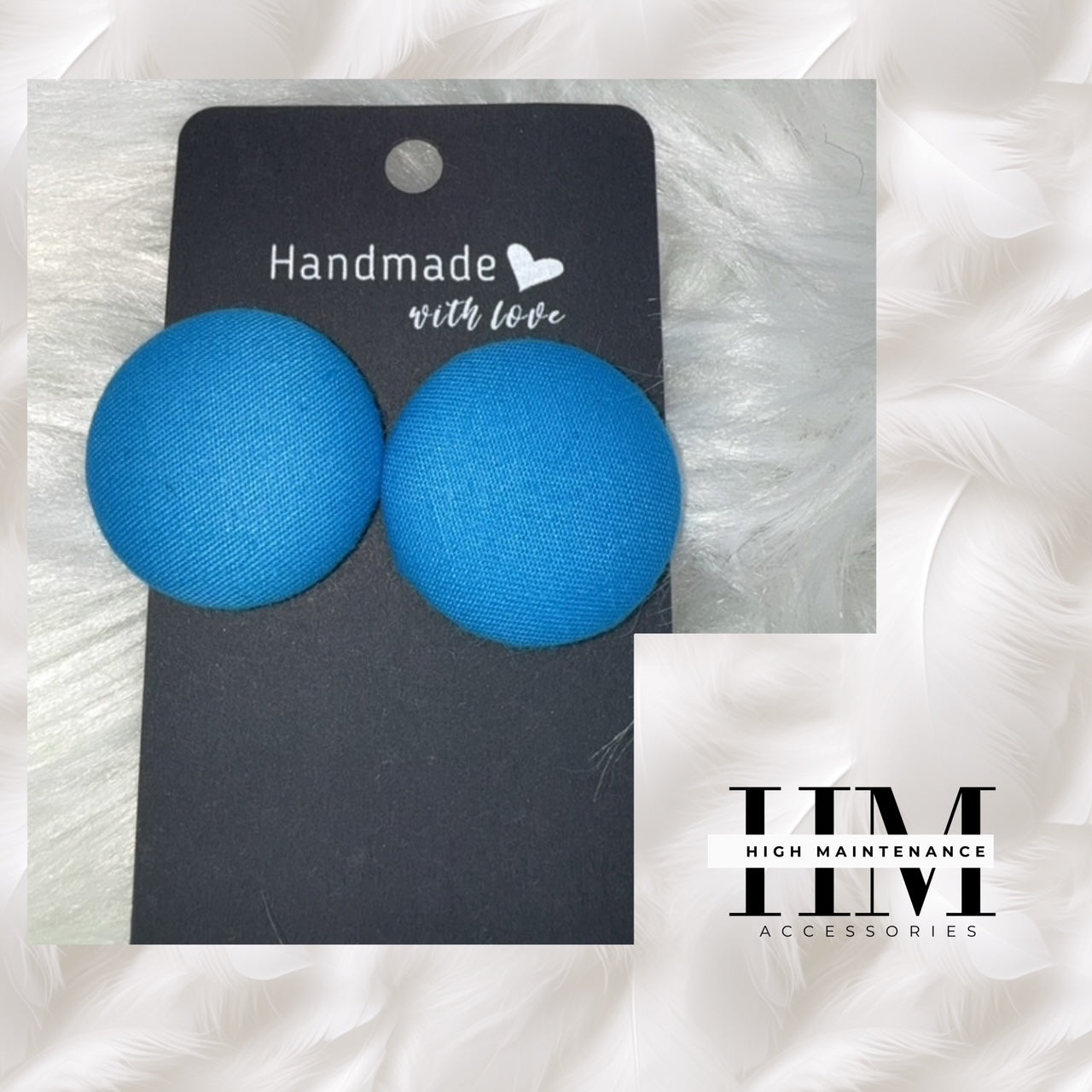 Faithfully Bold – Medium size Handmade Button Earrings”  Because being bold in style starts with being bold in faith.