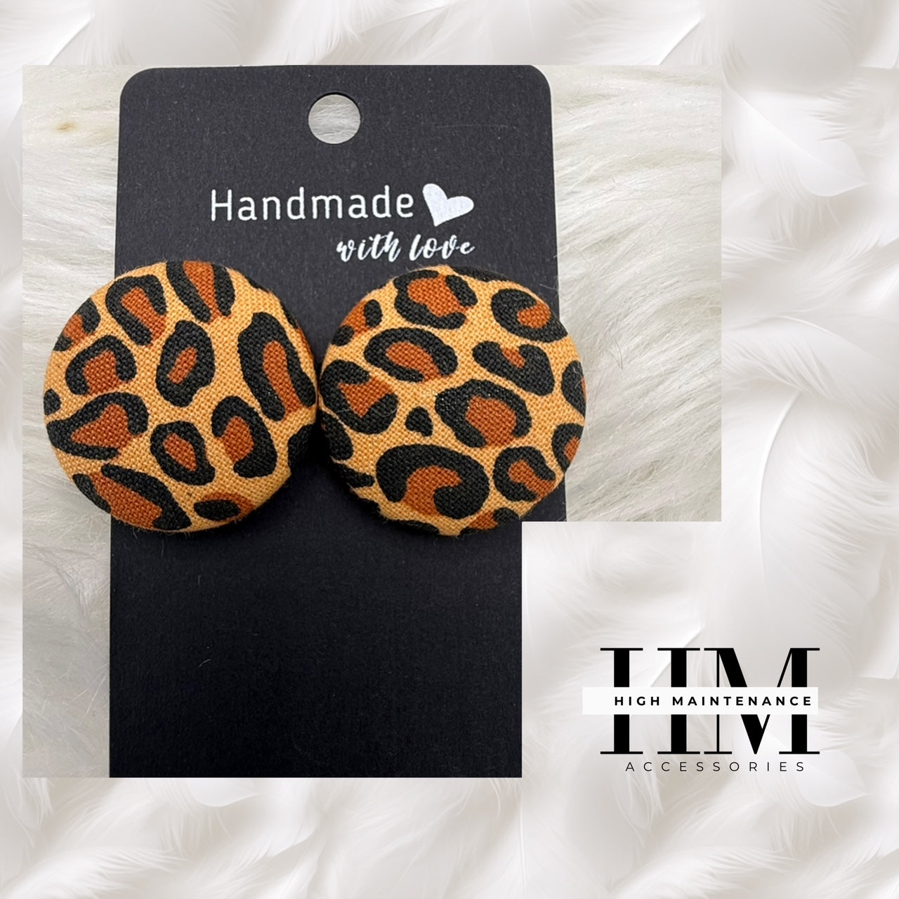 Faithfully Bold – Medium size Handmade Button Earrings”  Because being bold in style starts with being bold in faith.