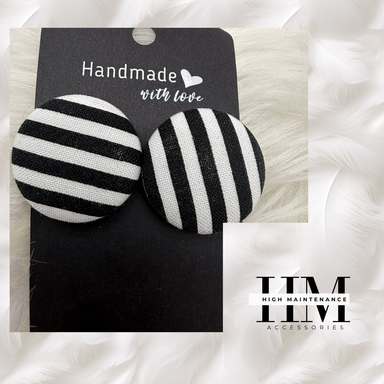 Faithfully Bold – Medium size Handmade Button Earrings”  Because being bold in style starts with being bold in faith.