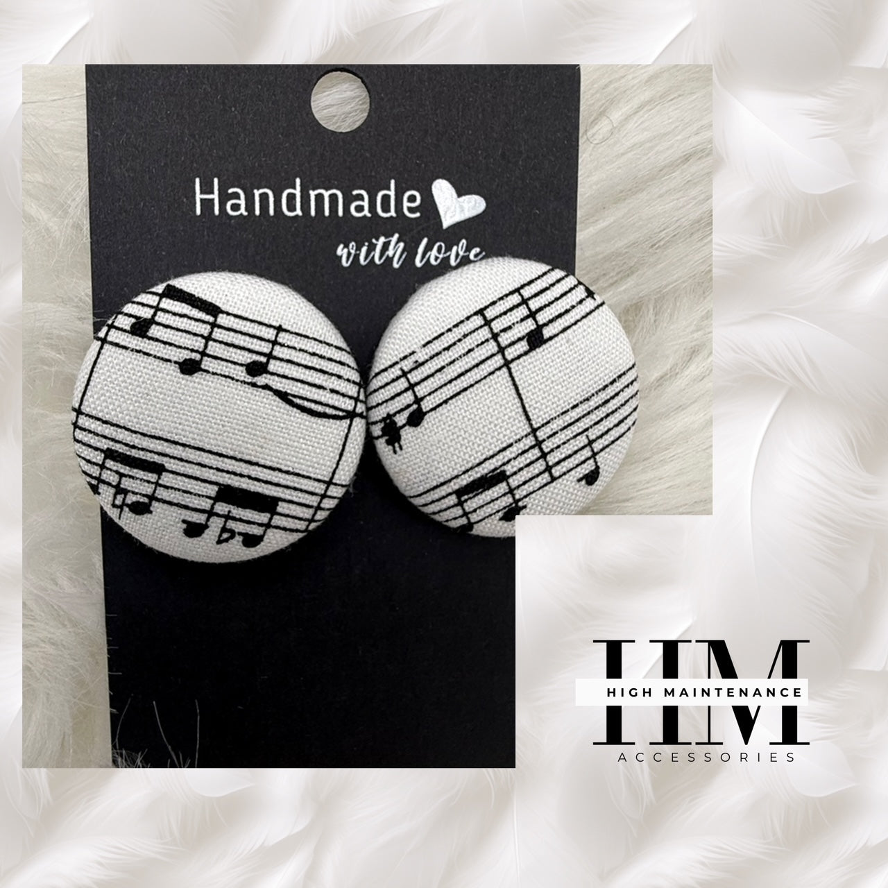 Faithfully Bold – Medium size Handmade Button Earrings”  Because being bold in style starts with being bold in faith.