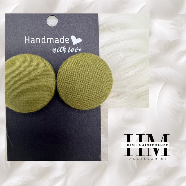 Faithfully Bold – Medium size Handmade Button Earrings”  Because being bold in style starts with being bold in faith.