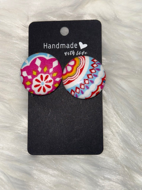 Faithfully Bold – Medium size Handmade Button Earrings”  Because being bold in style starts with being bold in faith.