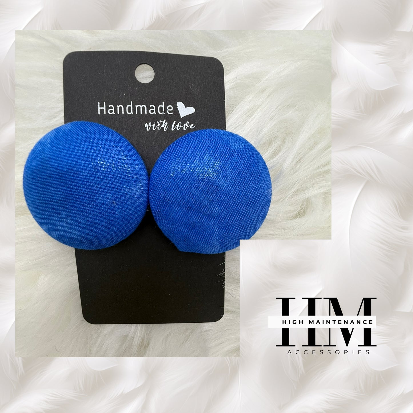 Cotton Fabric Button Earrings – Bold, Modest, Fashionable & Faith-Filled