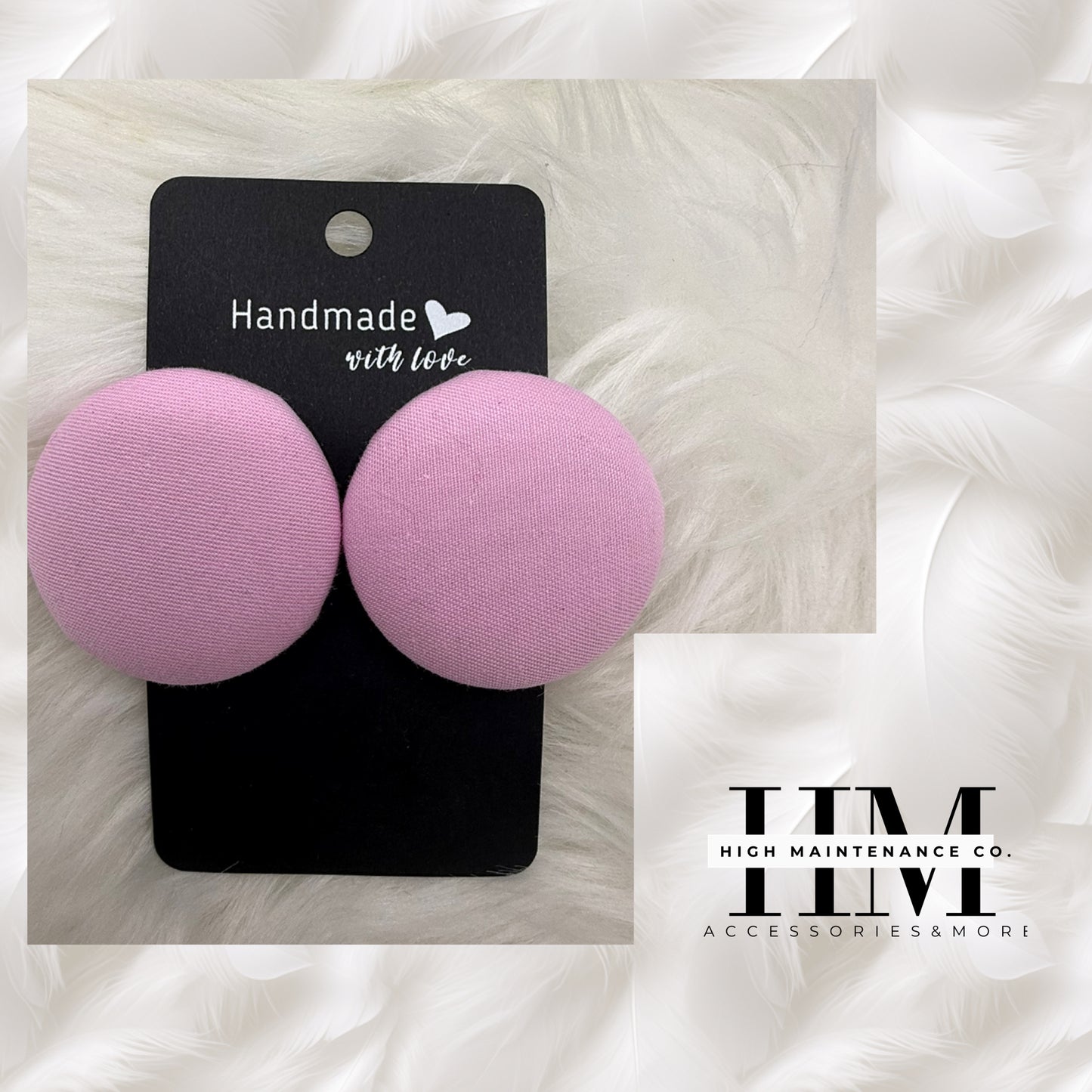 Cotton Fabric Button Earrings – Bold, Modest, Fashionable & Faith-Filled