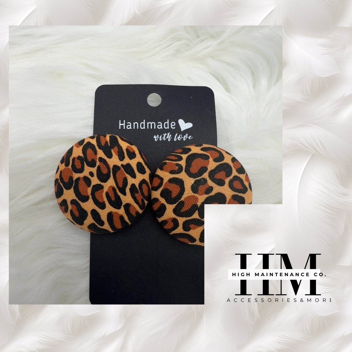 Cotton Fabric Button Earrings – Bold, Modest, Fashionable & Faith-Led